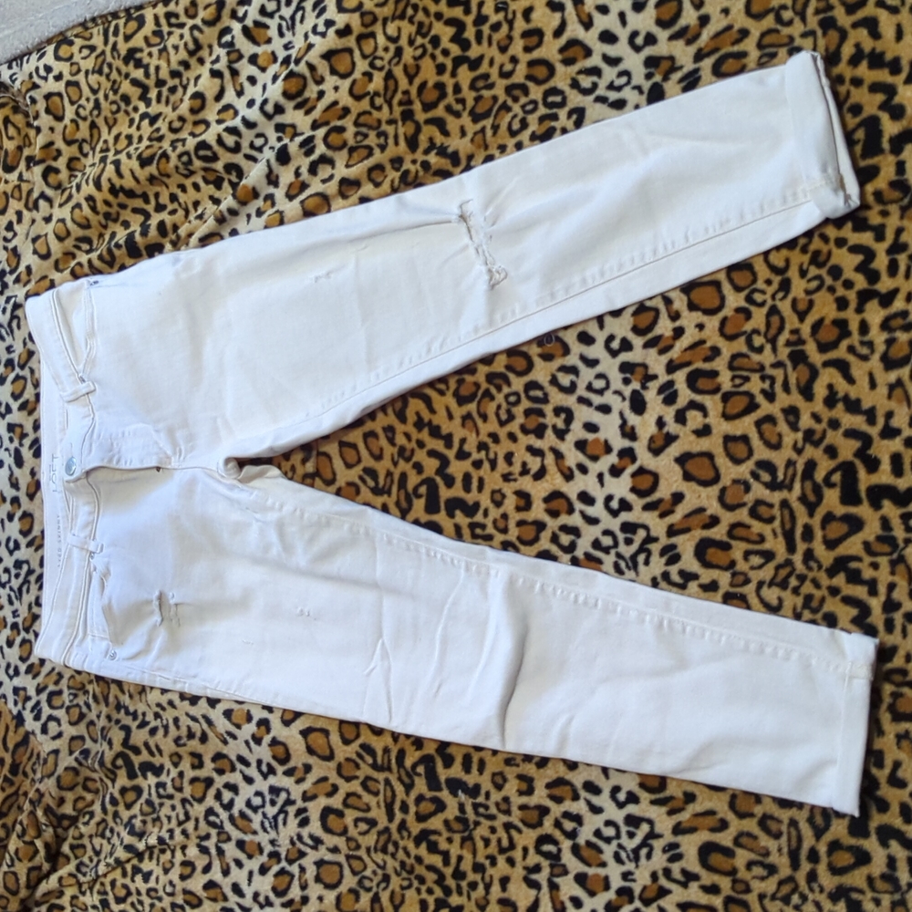 Loft Relaxed Skinny Distressed Jeans